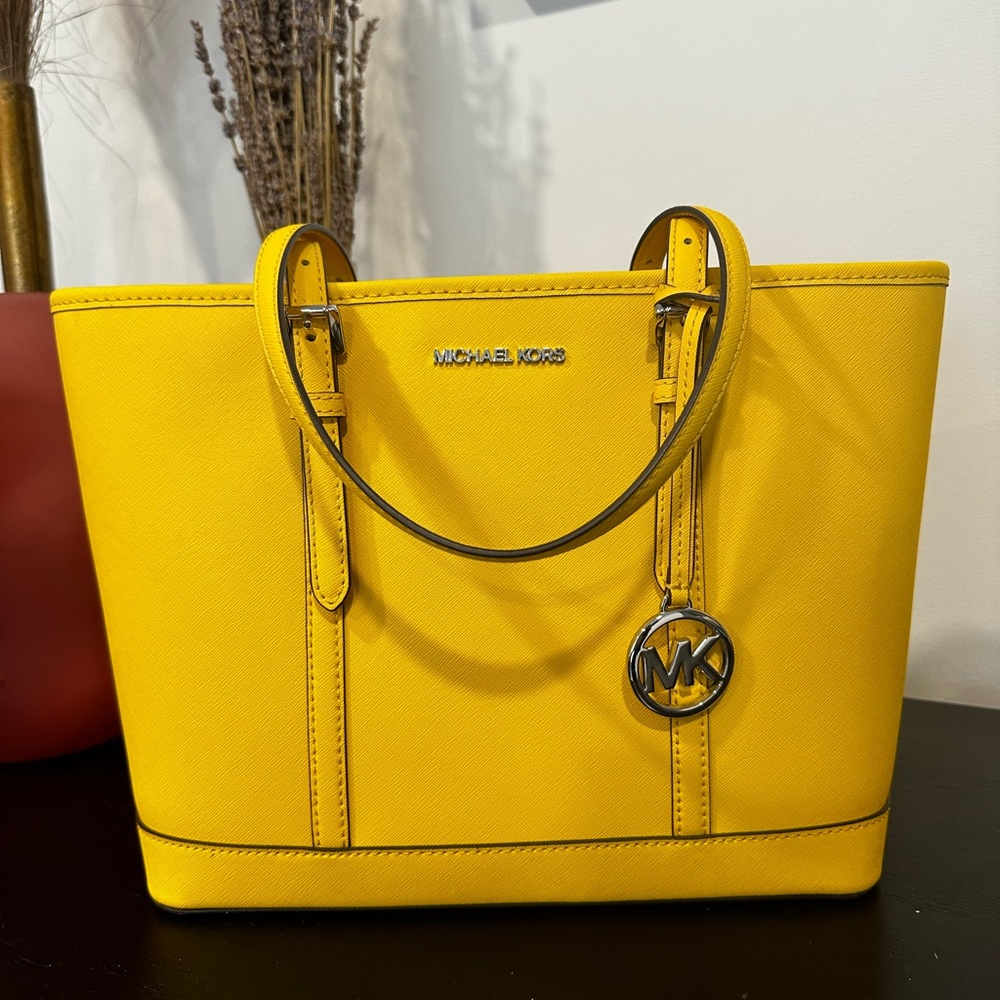 Michael Kors Yellow Tote Bag
